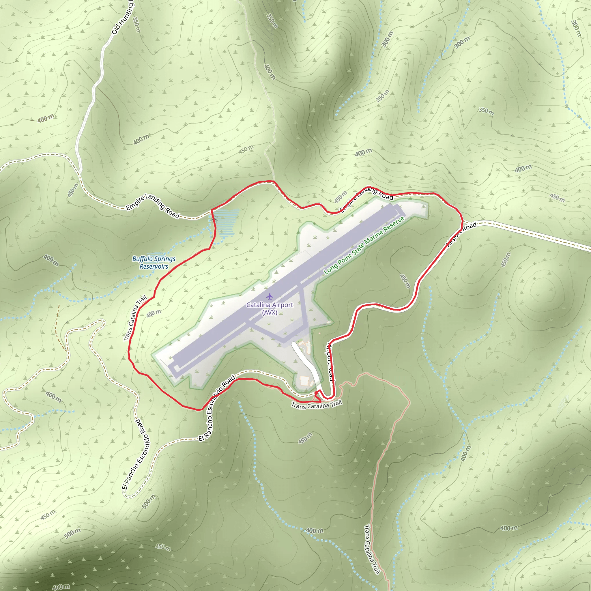 Buffalo Springs Reservoirs - Trans Catalina Loop Trail mobile static map