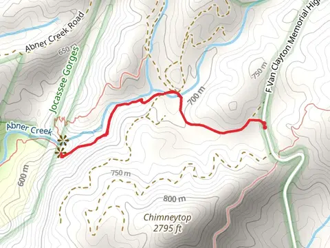 Abner Creek via Beech Bottom Falls Trail