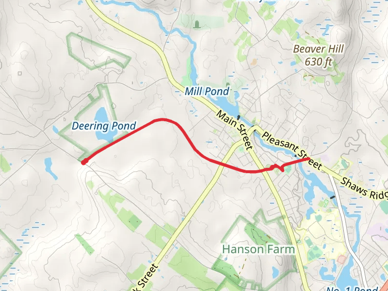 Sanford-Springvale Rail Trail from Deering Pond