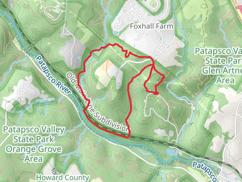 Vineyard Spring Trail, Nun's Trail and Santee Branch Trail Loop