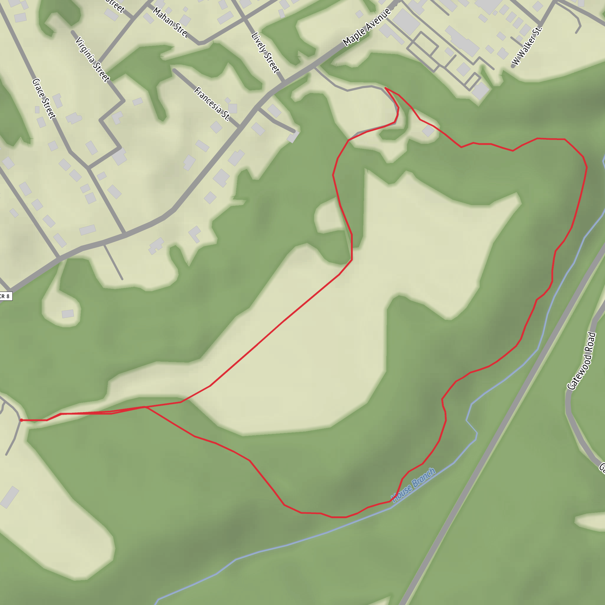 Fayetteville Recreation Trail mobile static map