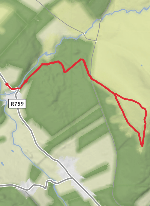 Hike from Cloghleagh mobile static map