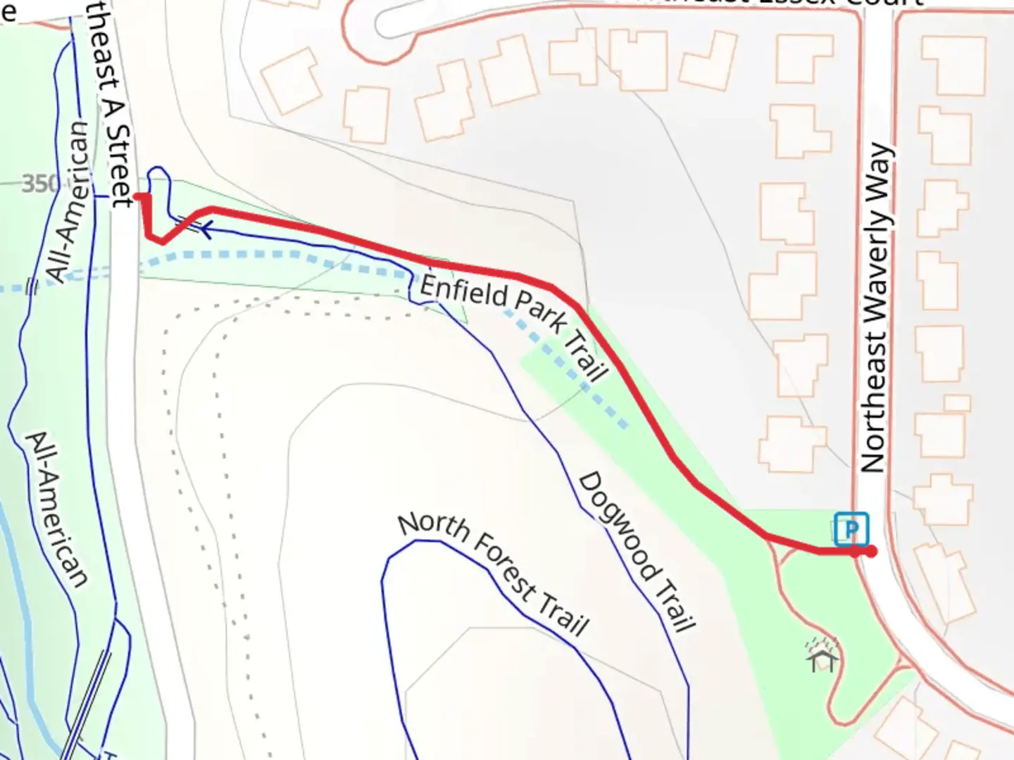 An image depicting the trail Enfield Trail and its surrounding area.