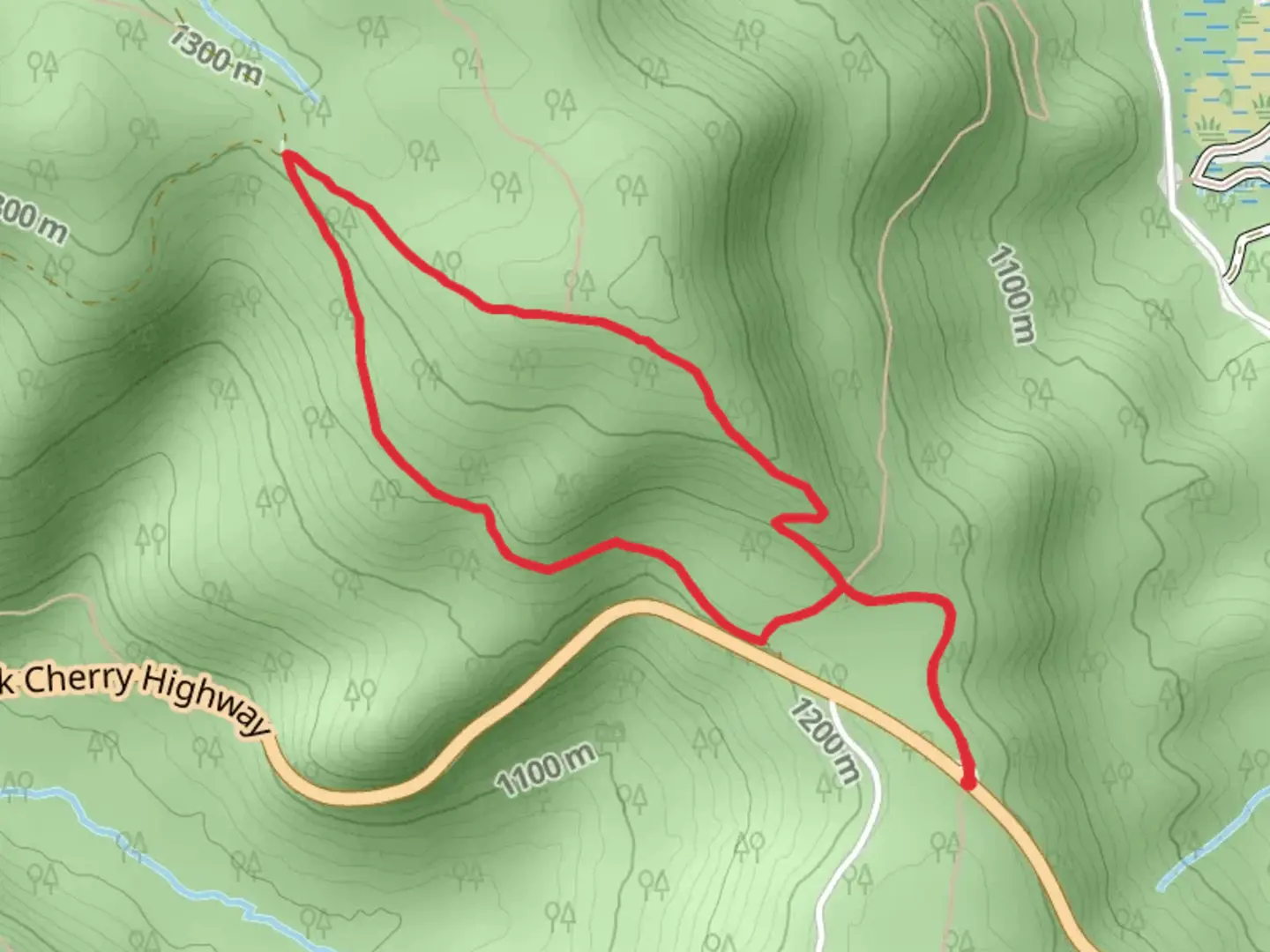 An image depicting the trail Kennison Mountain Trail and Frost Gap Loop and its surrounding area.