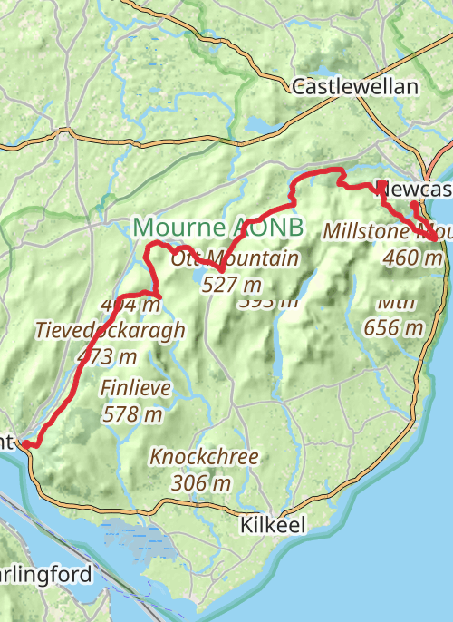 County Down Trail Running mobile static map