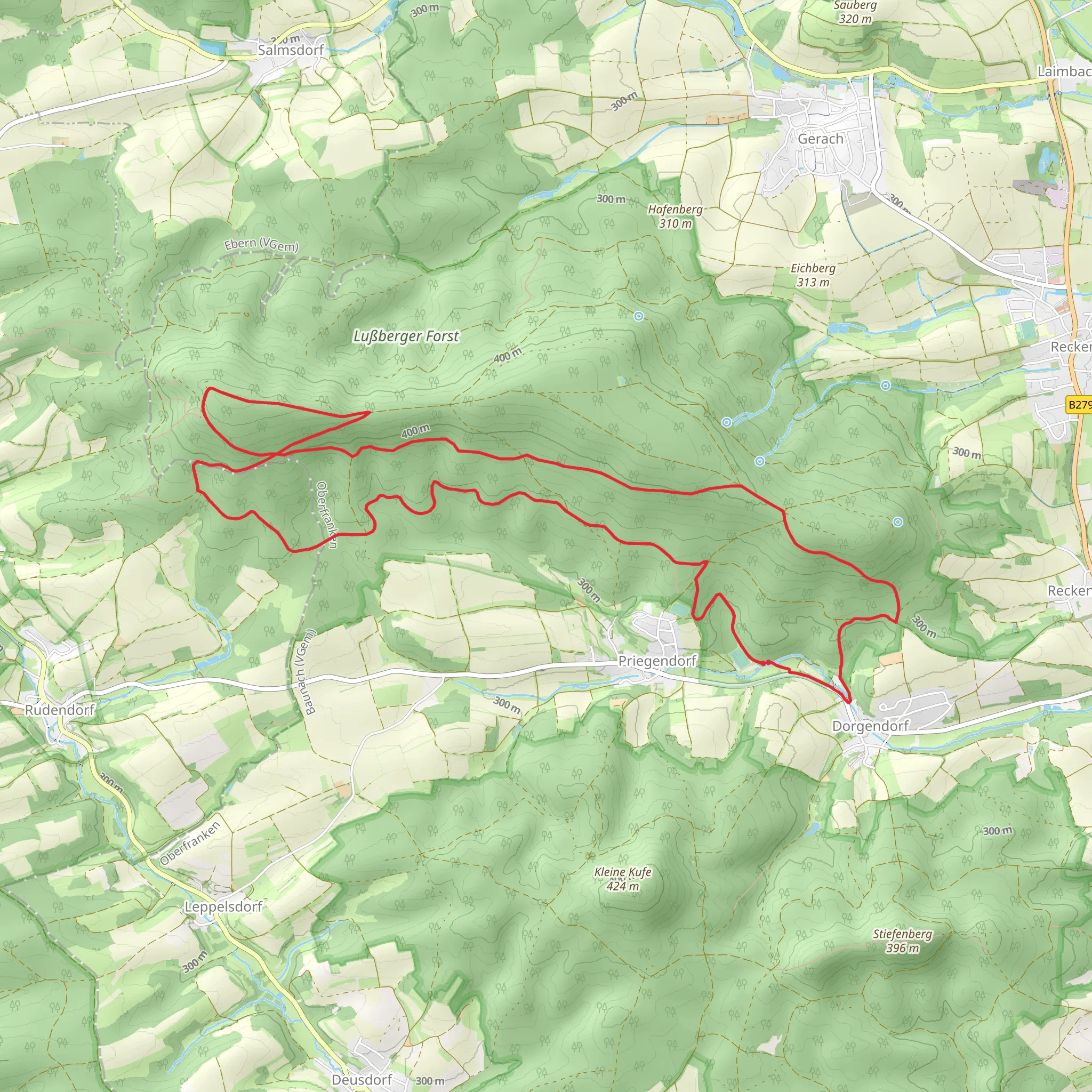Querkeltour and Priegendorf Veitenstein Lang mobile static map