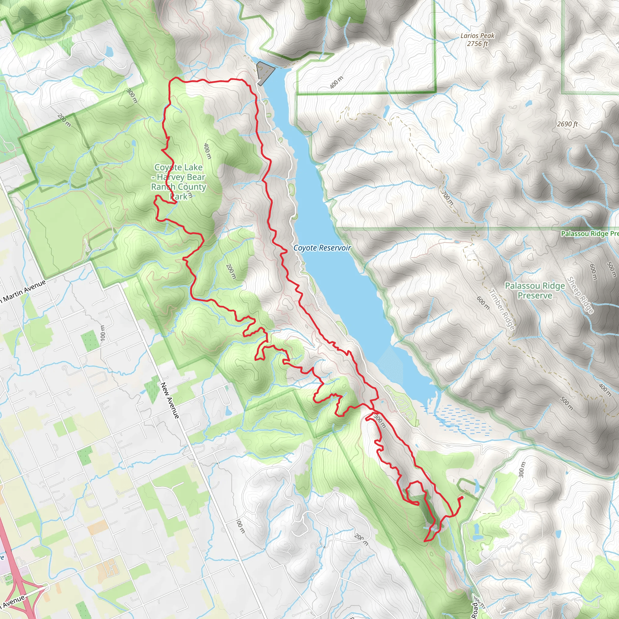 Mummy Mountain, Gaviota and Calaveras Loop Trail mobile static map
