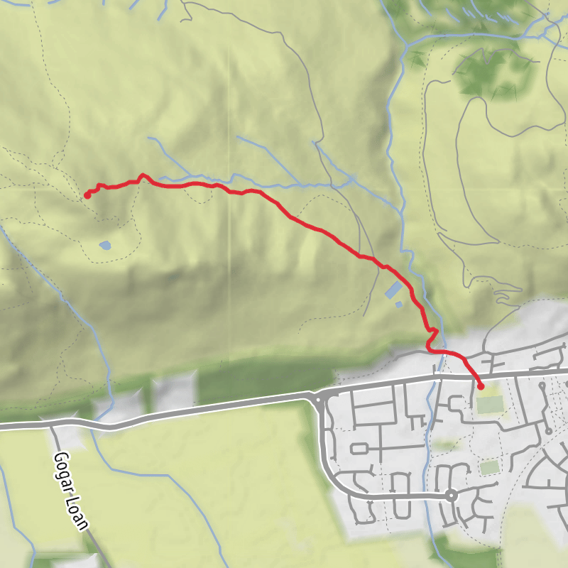 A map preview of the recording Stirling Hiking.