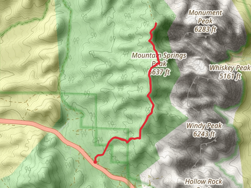 Mountain Springs Peak Trail