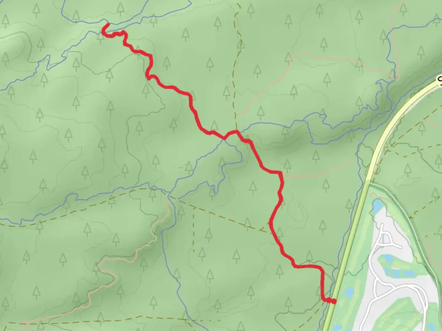 An image depicting the trail Elfin Magic Trail and its surrounding area.