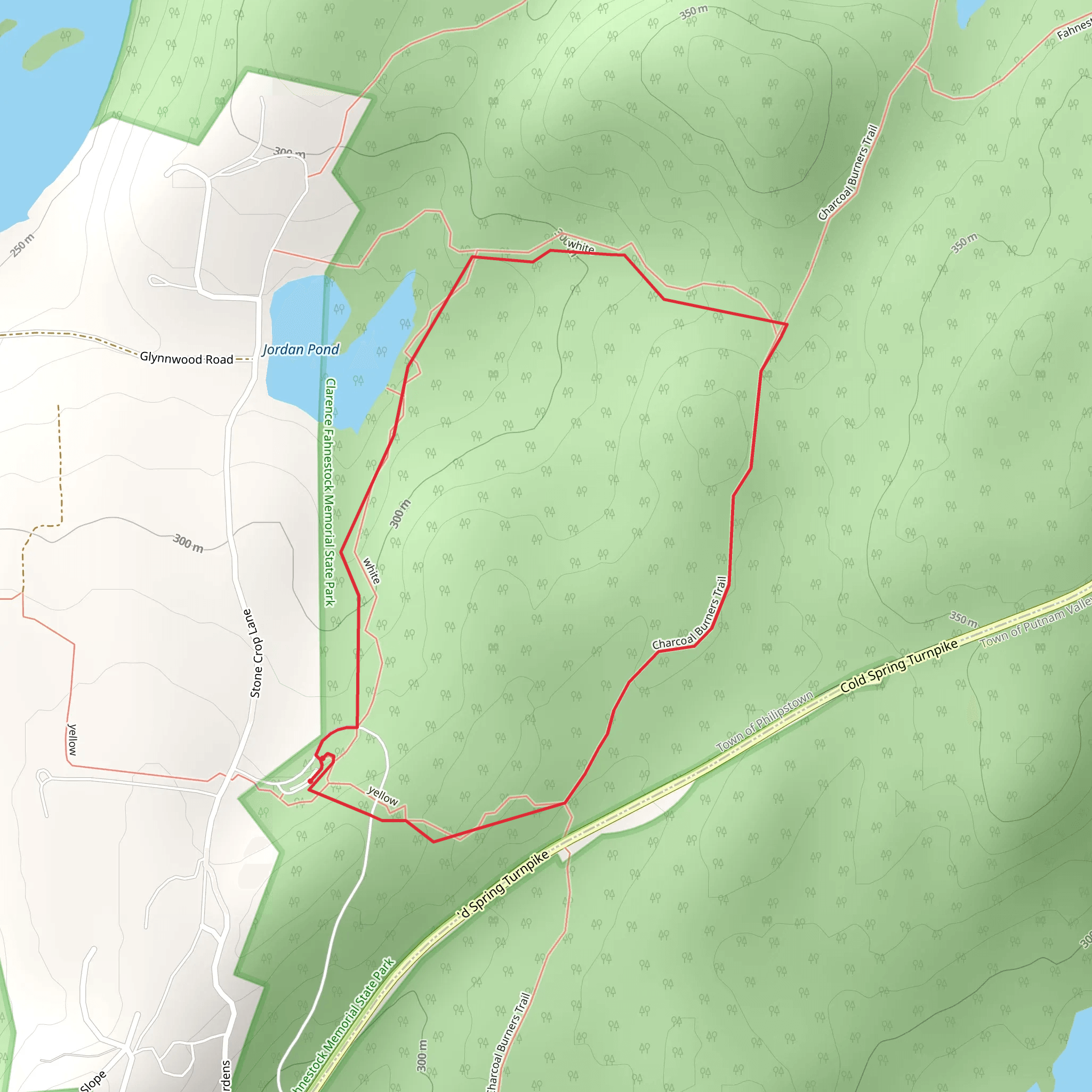 Jordan Pond Loop mobile static map