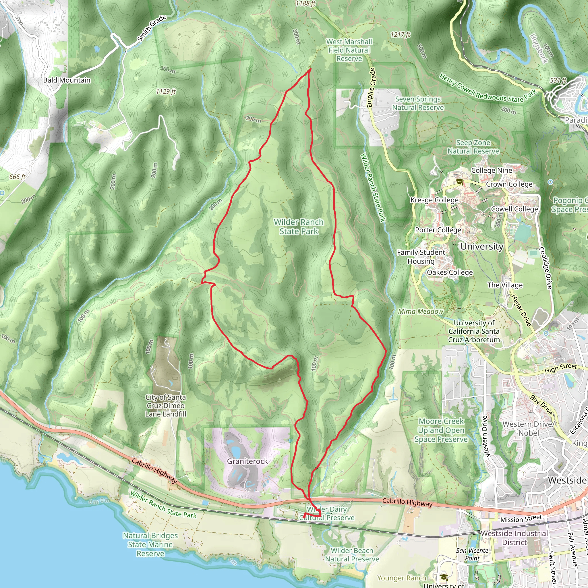 Engelsman Loop Trail, Chinquapin Trail and Wilder Ridge Loop mobile static map