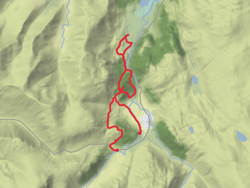 Seatoller to Grange inc Lingy Bank, Castle Crag & High Doat thumbnail
