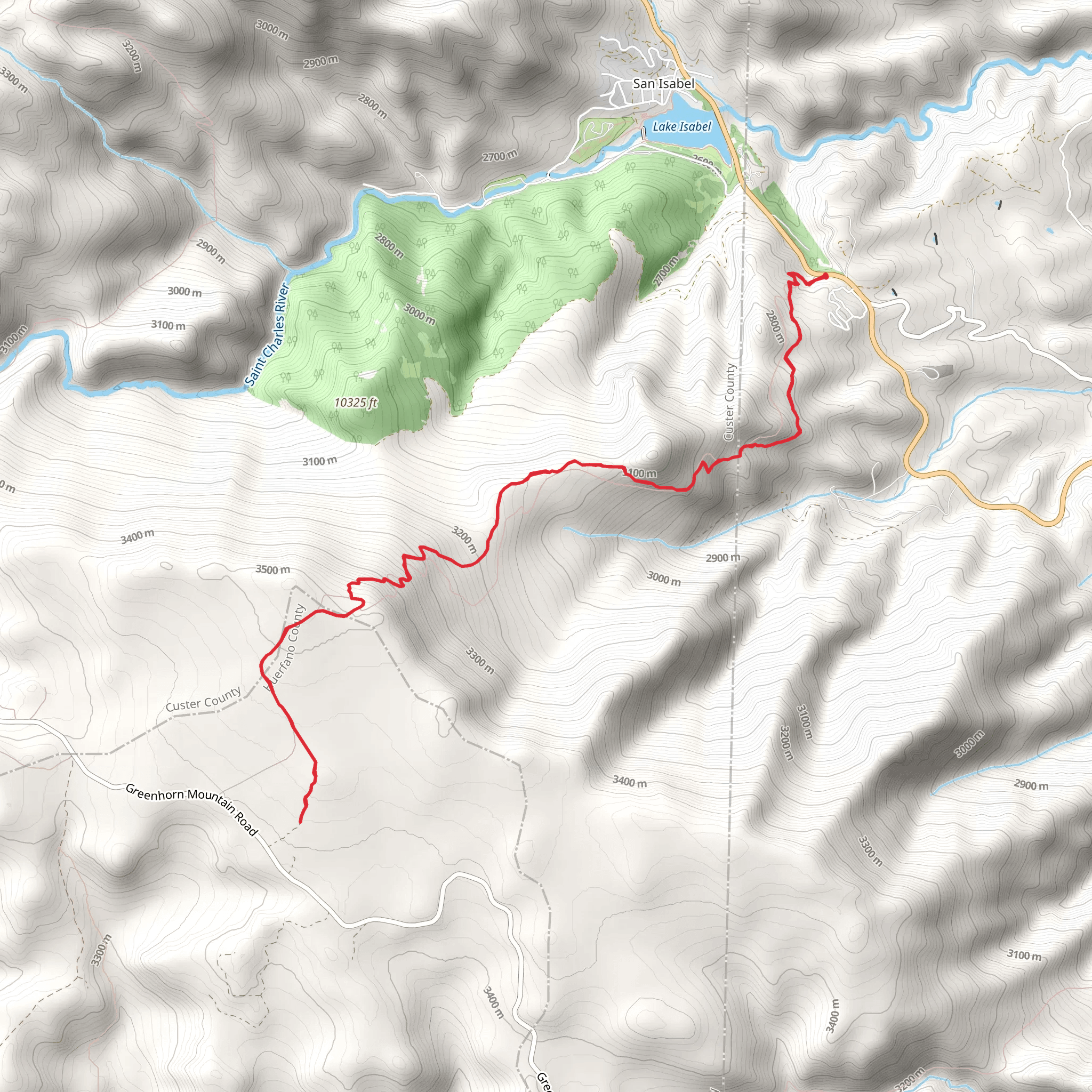 Snowslide Trail mobile static map