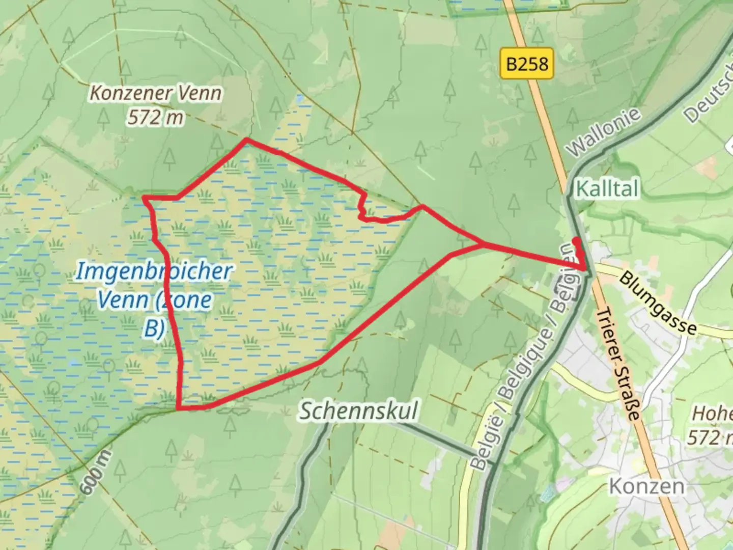 An image depicting the trail River Weser and Moor-Route and its surrounding area.