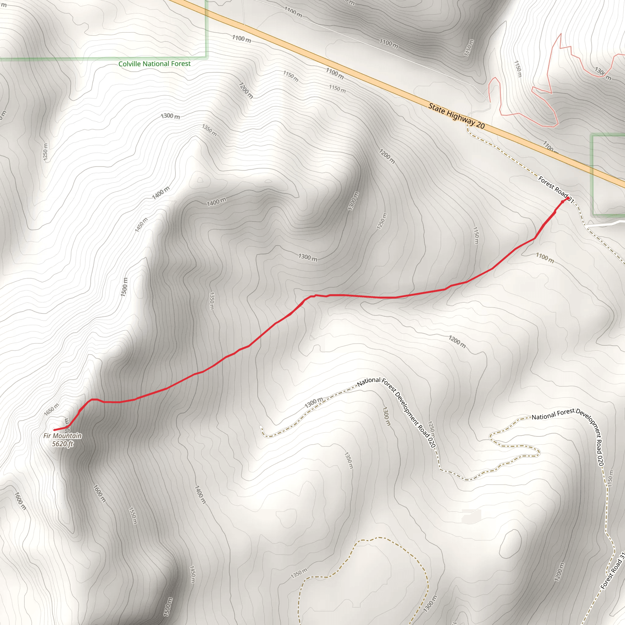 Fir Mountain Trail mobile static map