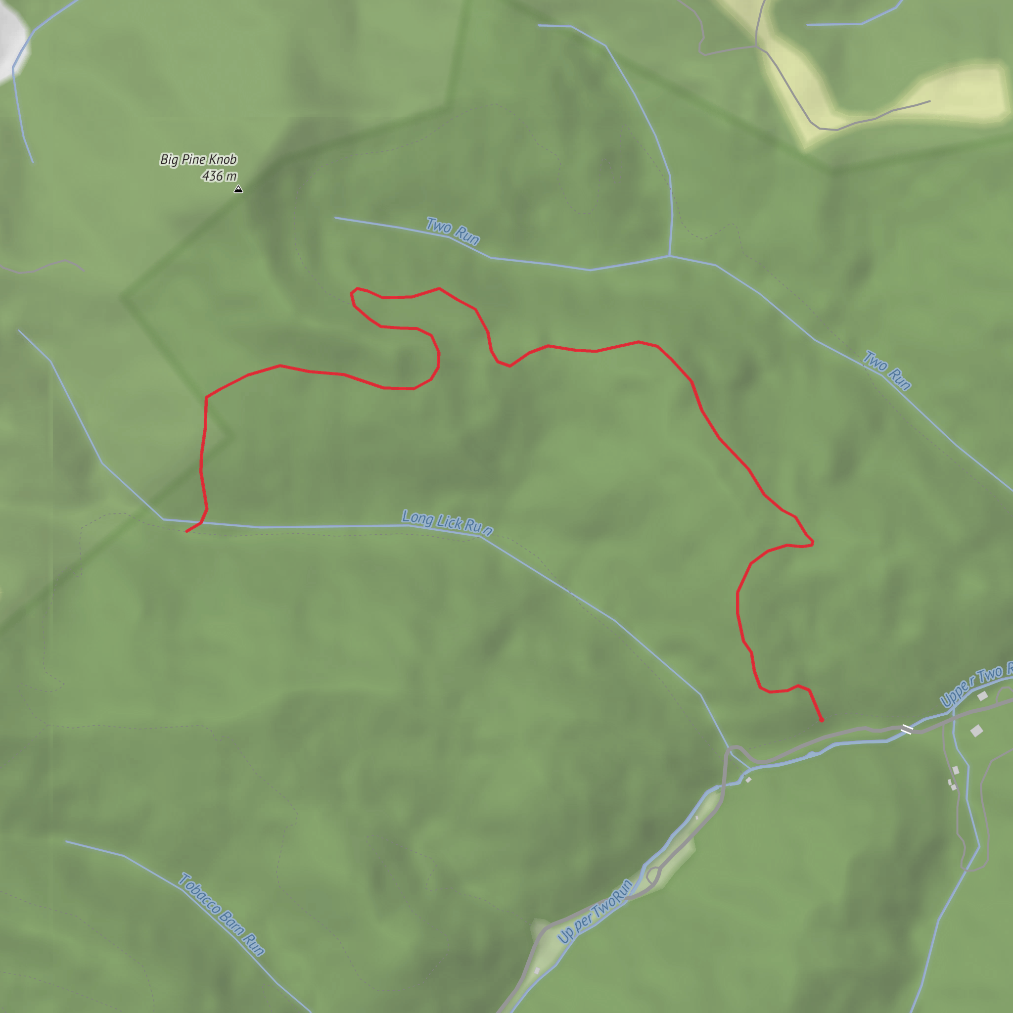 Two Run Trail mobile static map