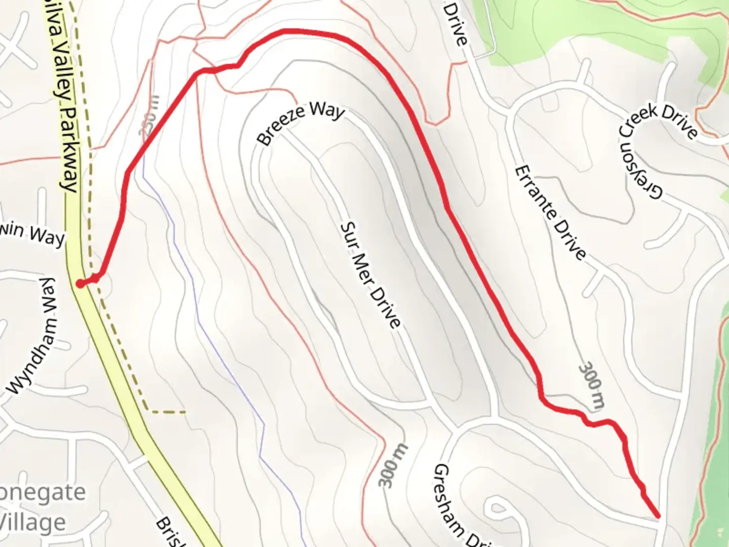 An image depicting the trail Stefani Trail and Birdy and its surrounding area.