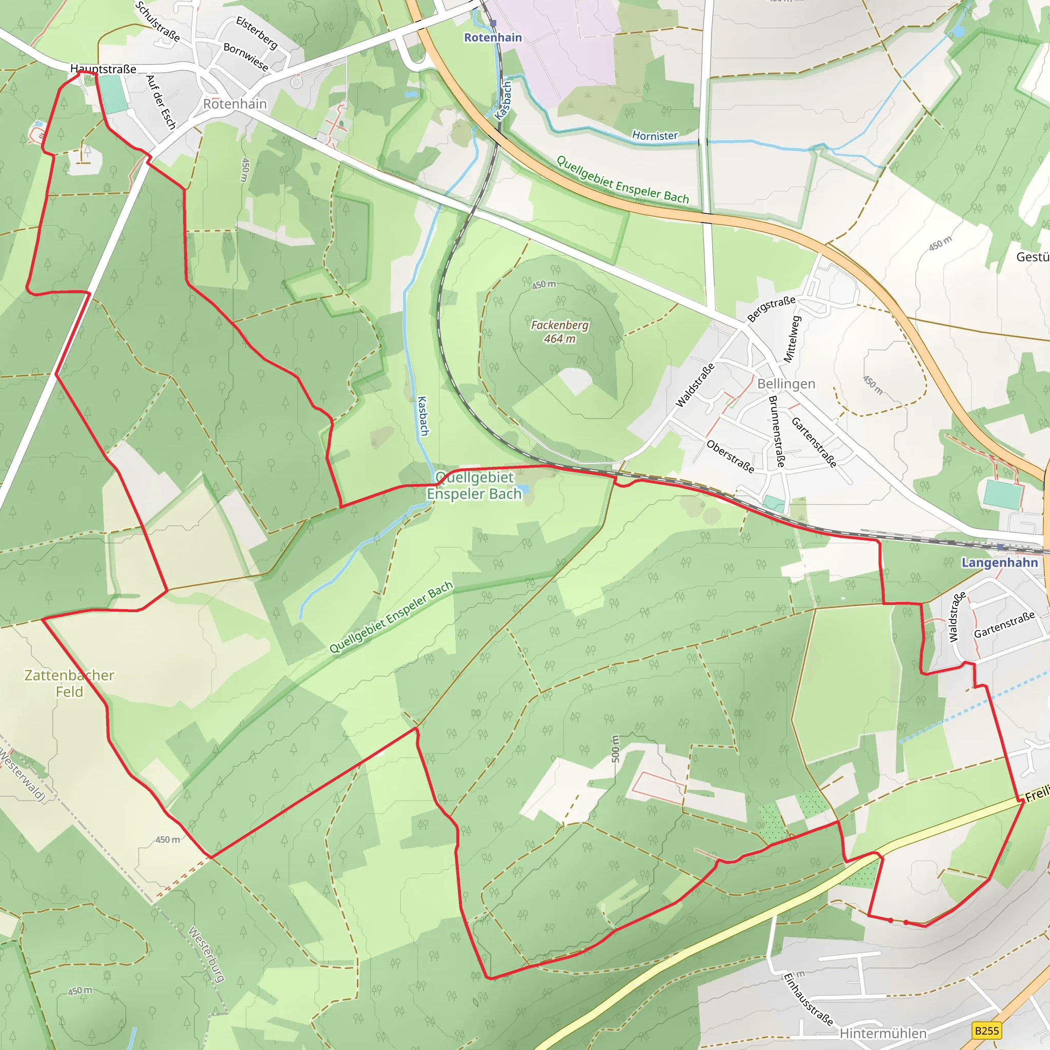 Rotzenhahner Rundwanderweg Loop mobile static map