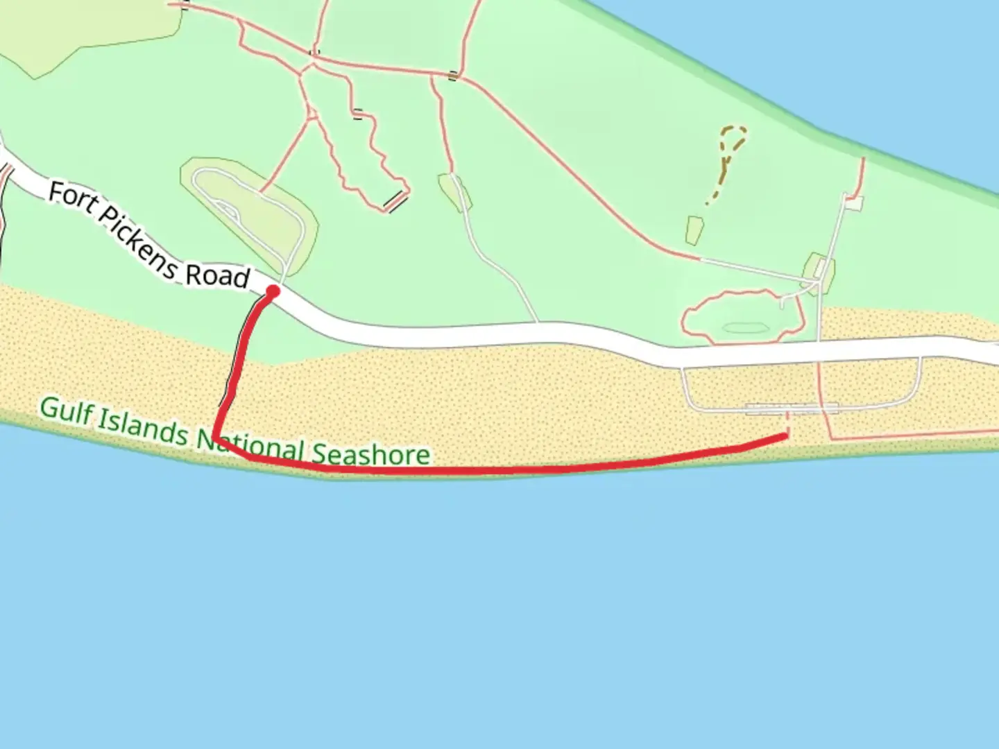 An image depicting the trail Langdon Beach and Dune Nature Trail and its surrounding area.