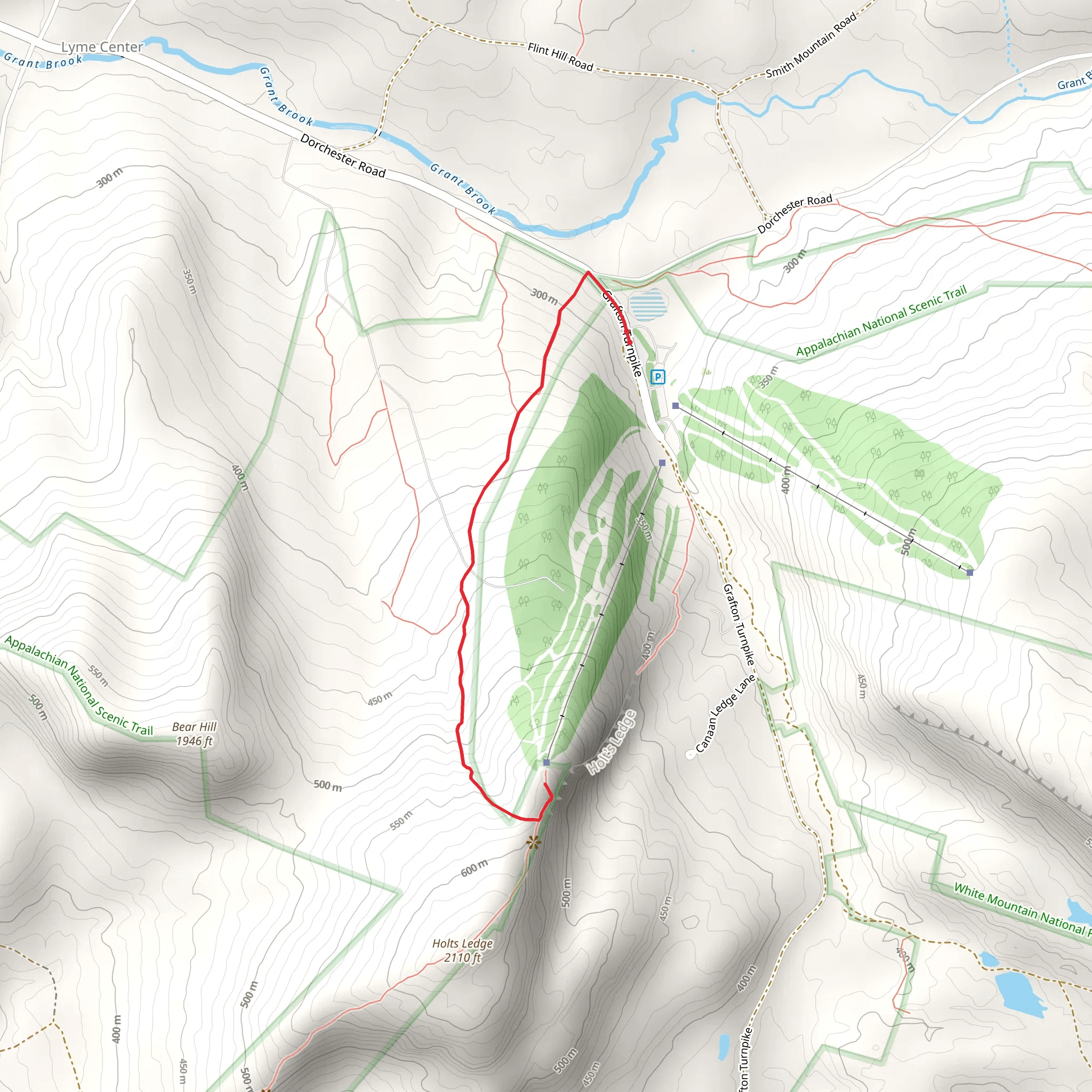 Holt's Ledge Trail mobile static map