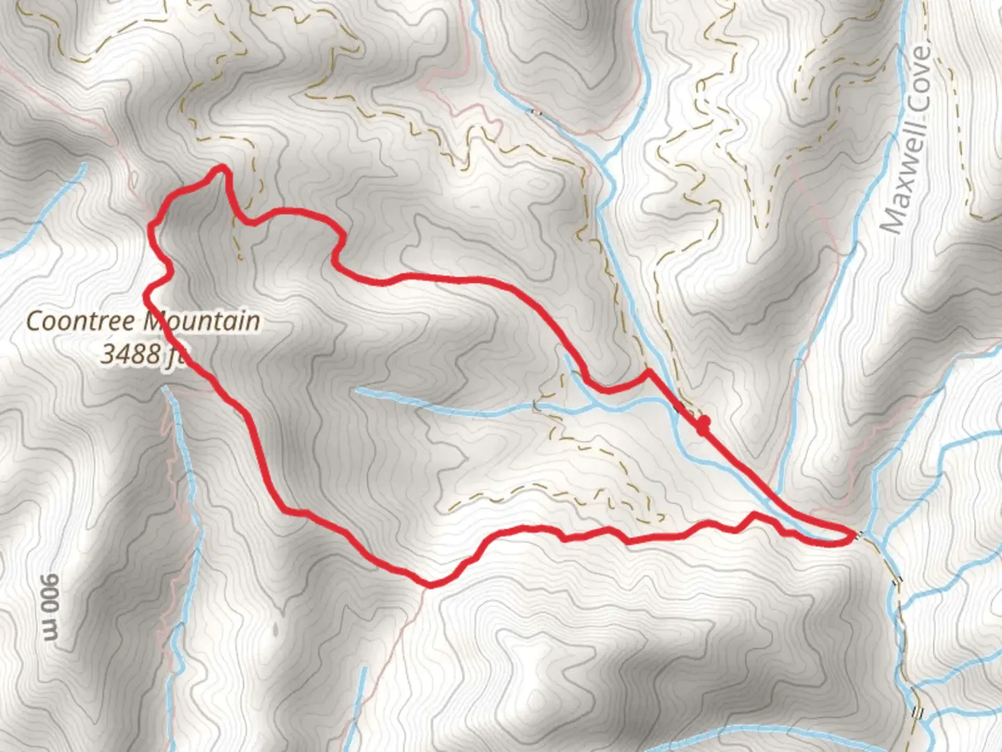 An image depicting the trail Perry Cove and Bennet Gap Loop and its surrounding area.