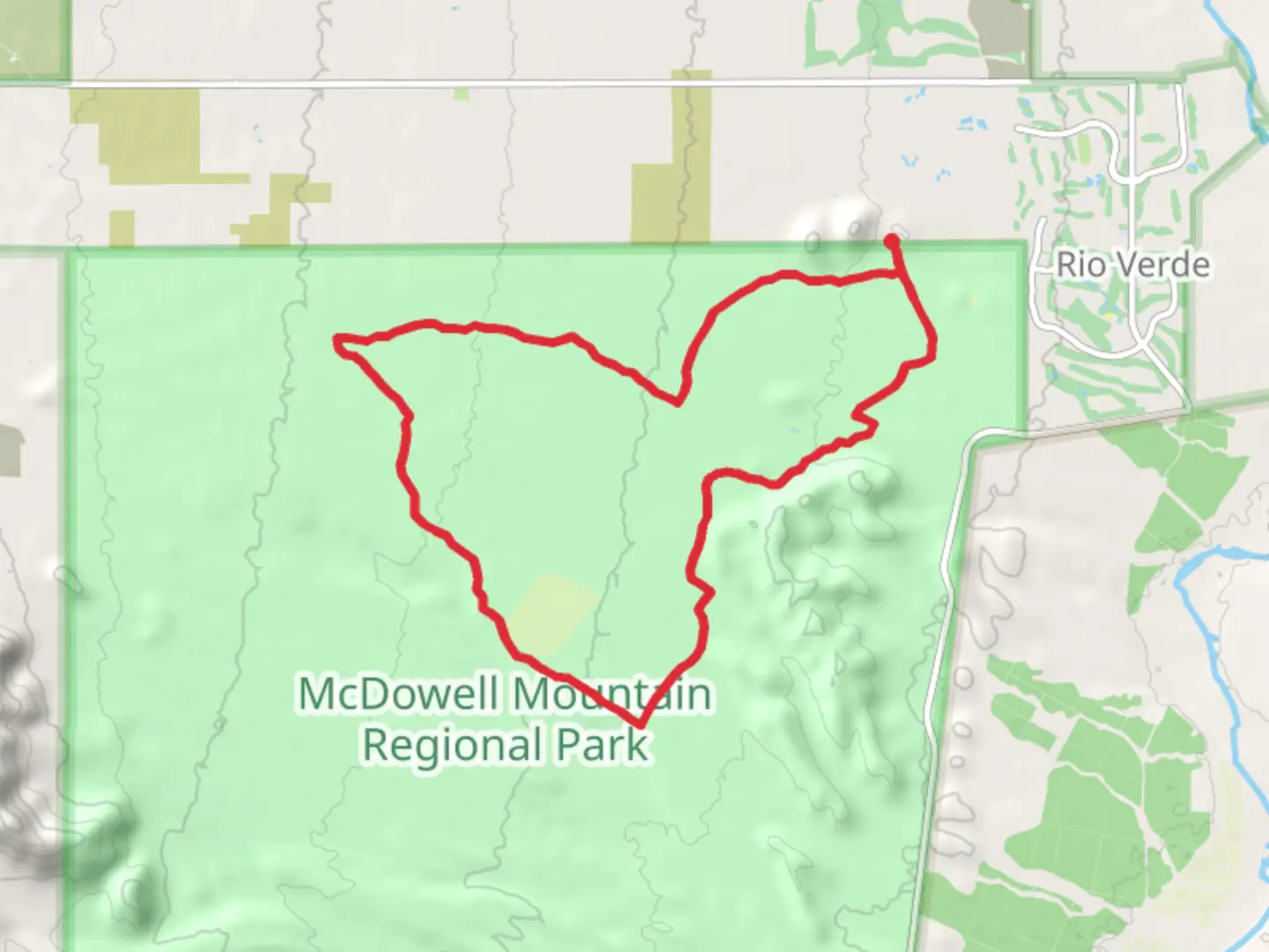An image depicting the trail Verde and Granite Loop Trail and its surrounding area.