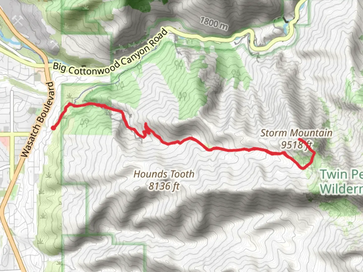 An image depicting the trail Storm Mountain via Ferguson Canyon Trail and its surrounding area.