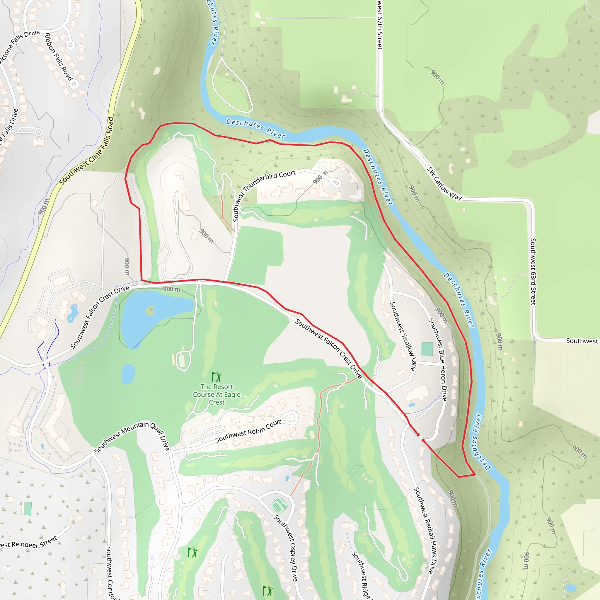 Deschutes River Circle mobile static map