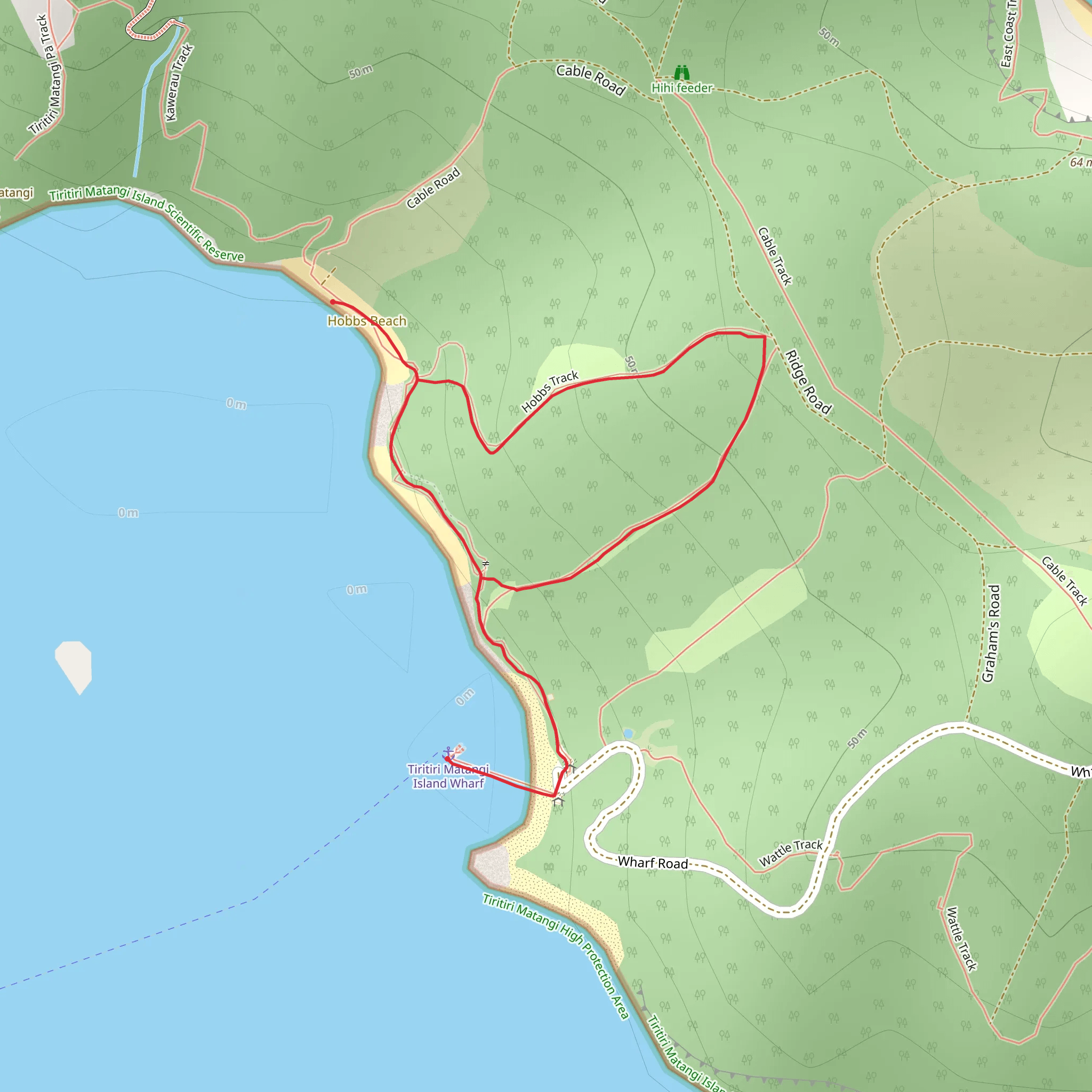 Hobbs Beach Track mobile static map