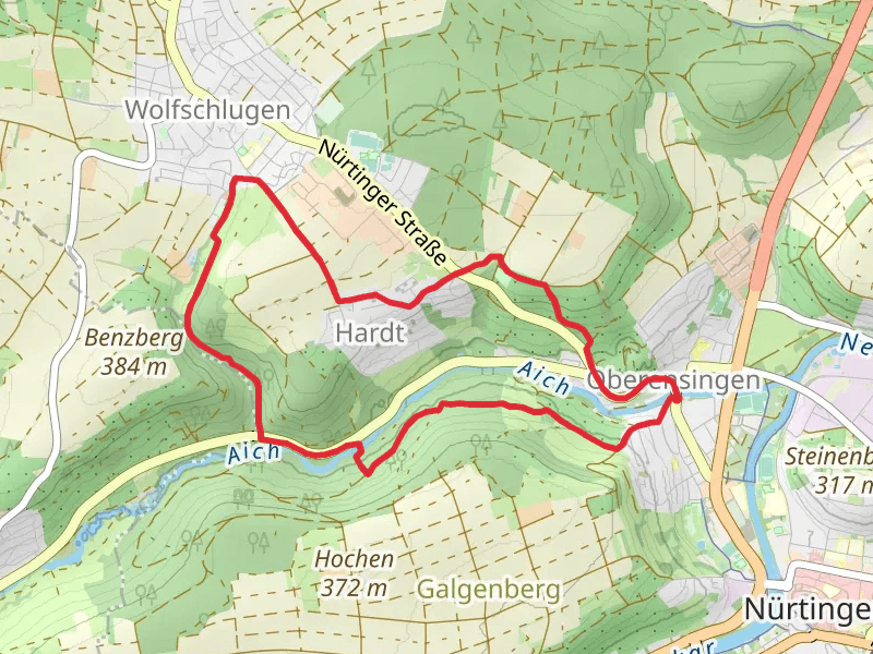 Aich via Föllbachweg and Hochgehblickt