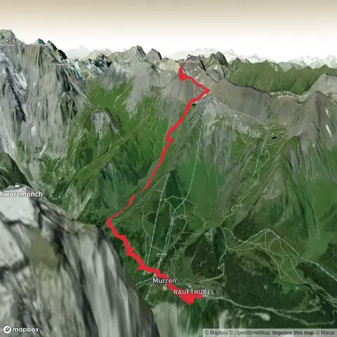 Hike from Murren to Peak of Schilthorn