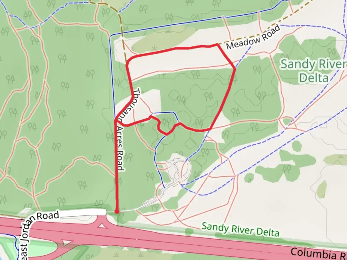 An image depicting the trail Ranch Dike and Meadow Loop Trail and its surrounding area.
