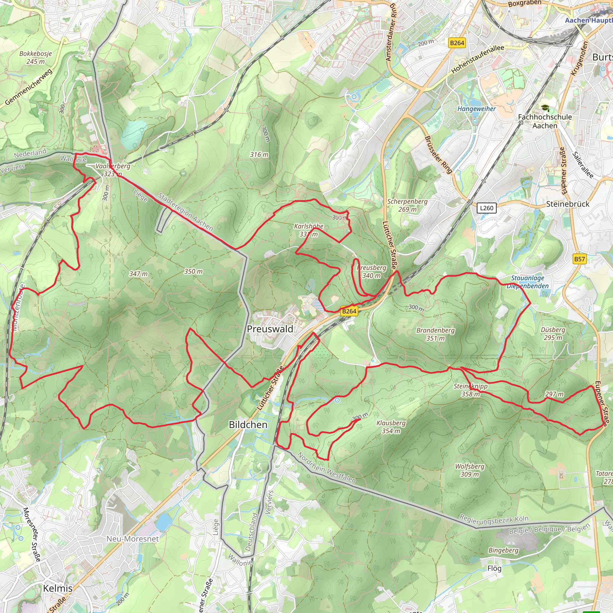 Preuswald Loop mobile static map