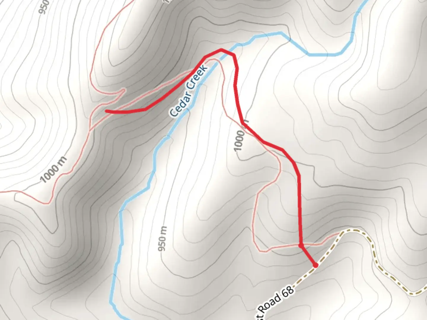 An image depicting the trail Weigle Hill and Cedar Creek Trail and its surrounding area.