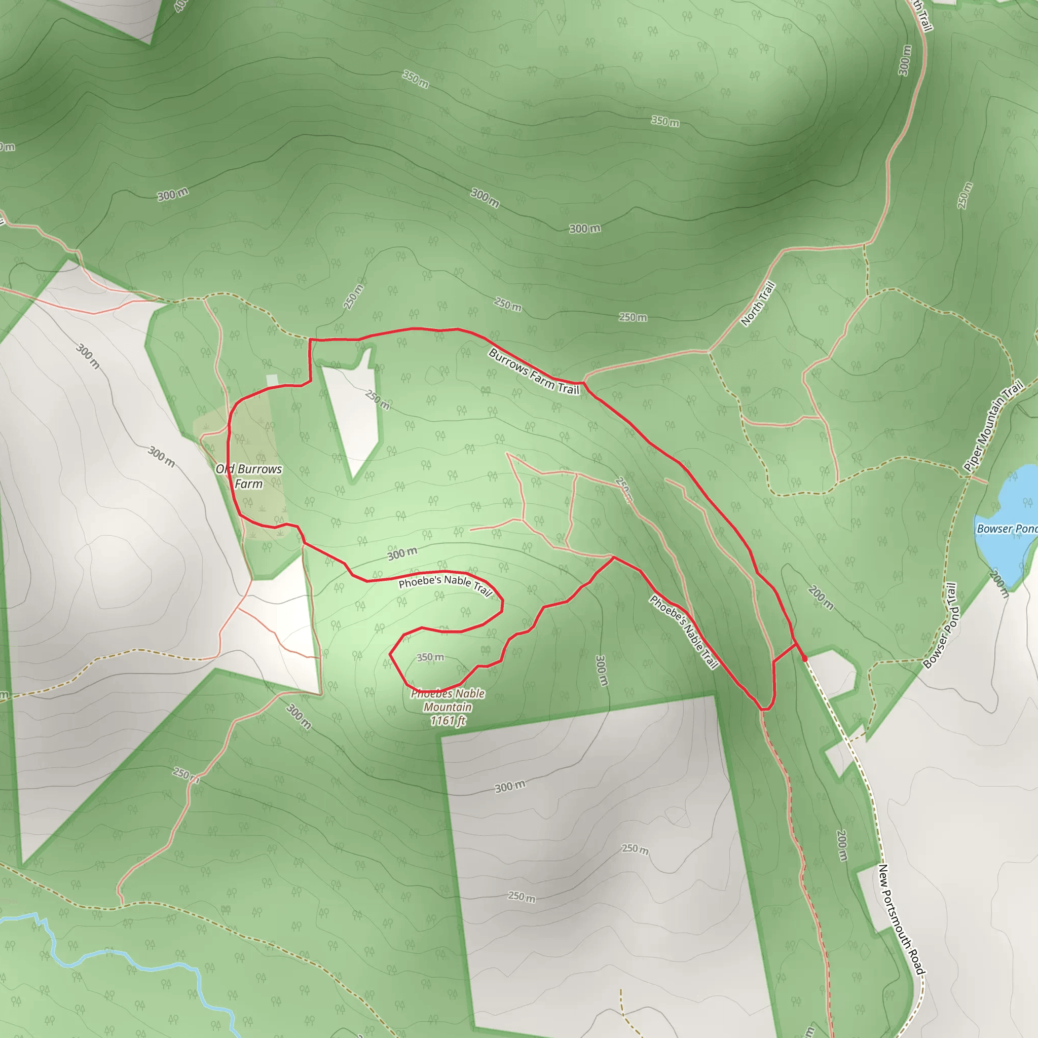 Phoebes Nable Mountain Loop Trail mobile static map