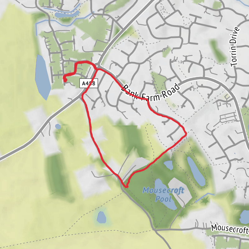 A map preview of the recording Shropshire Walking.