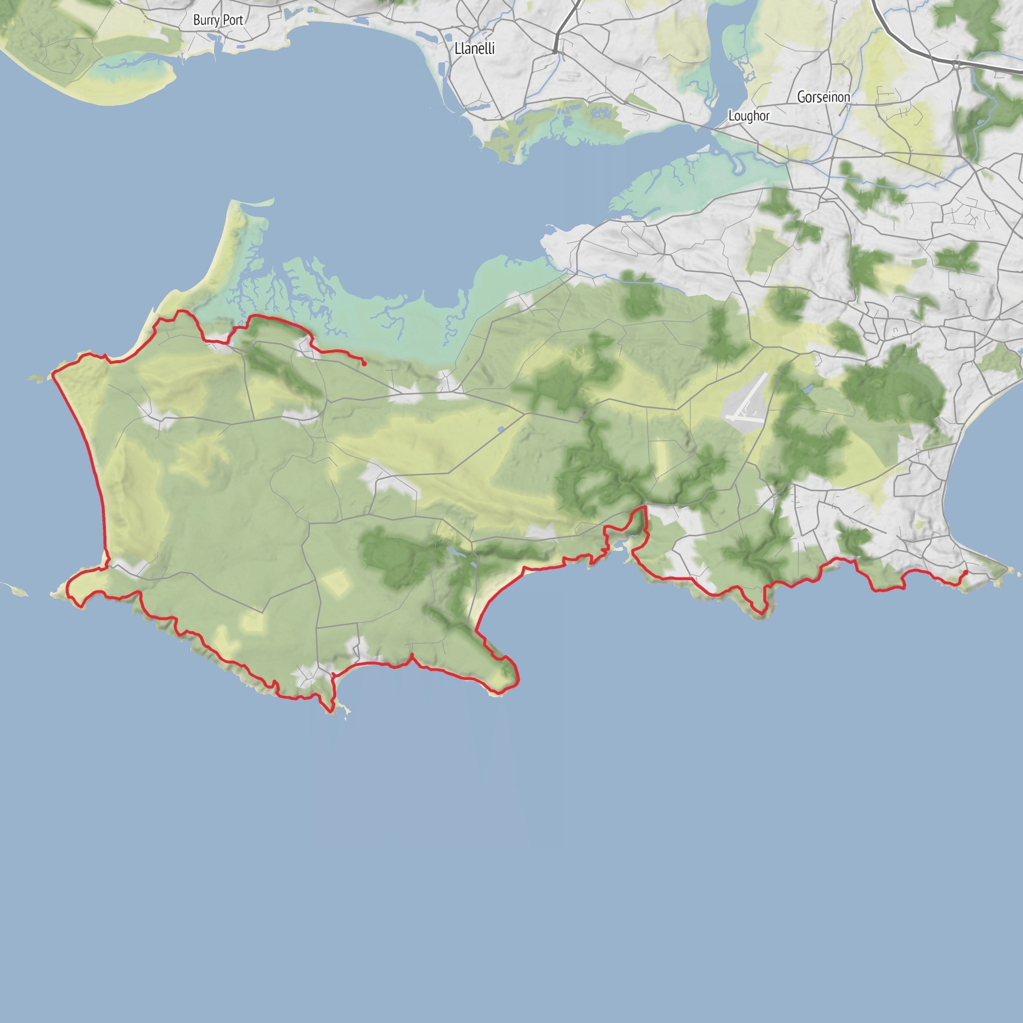 Gower Ultra Bach mobile static map