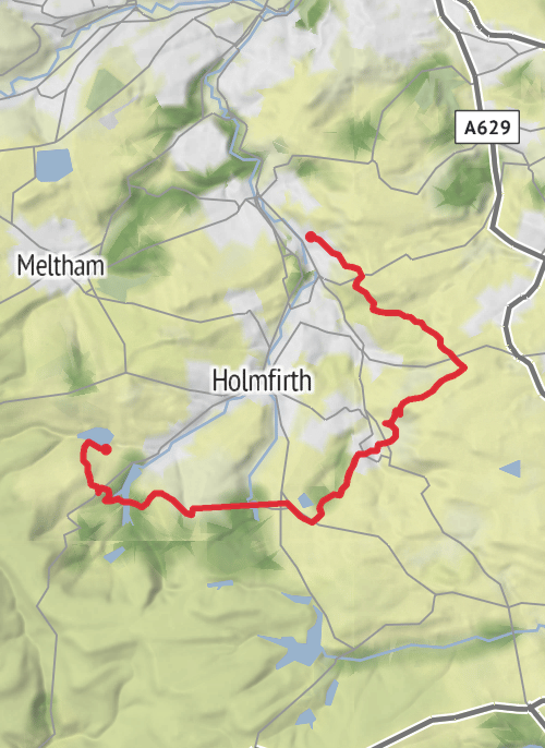 Half of Holme valley circular with Paul and Cliff mobile static map