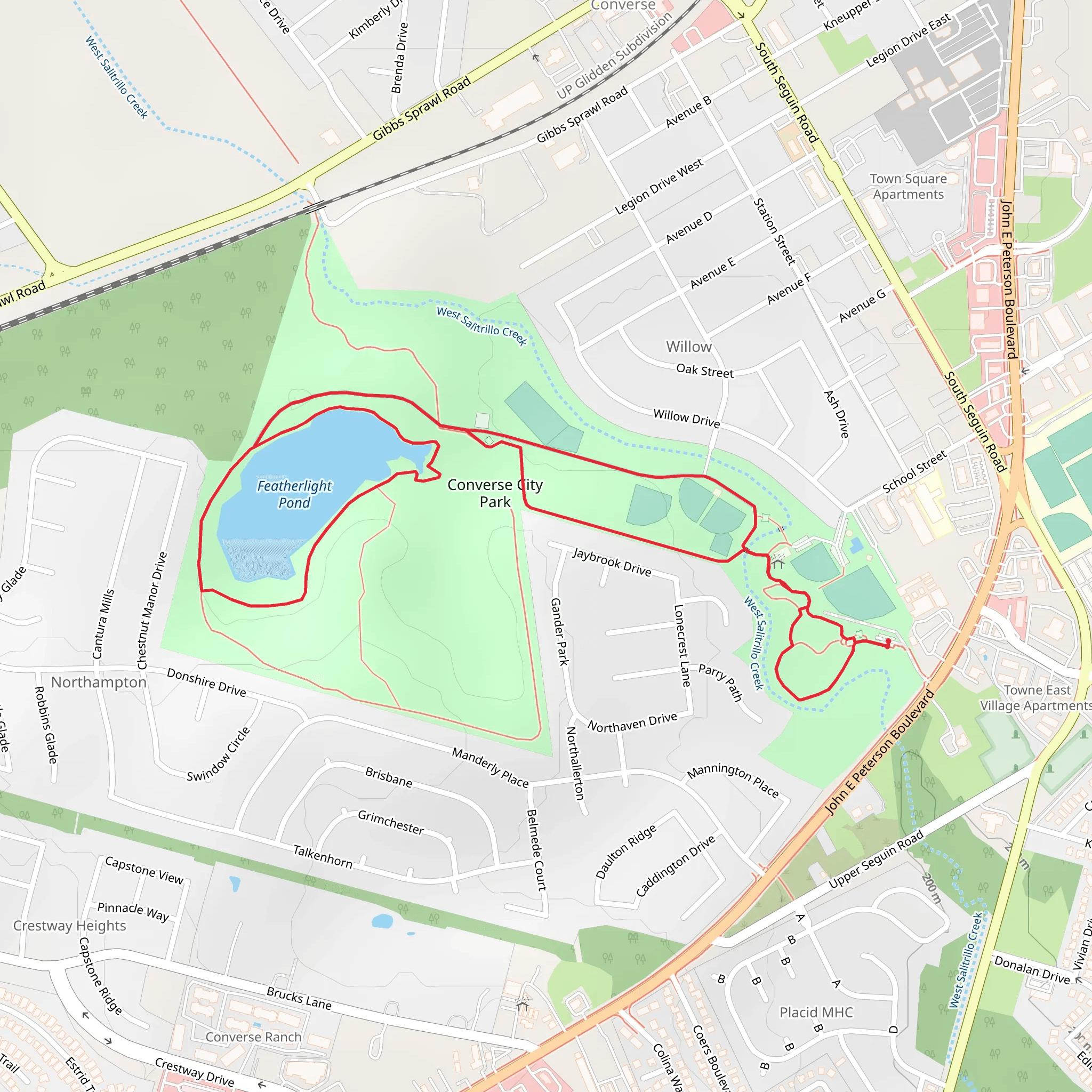 Featherlight Pond - Converse Loop mobile static map