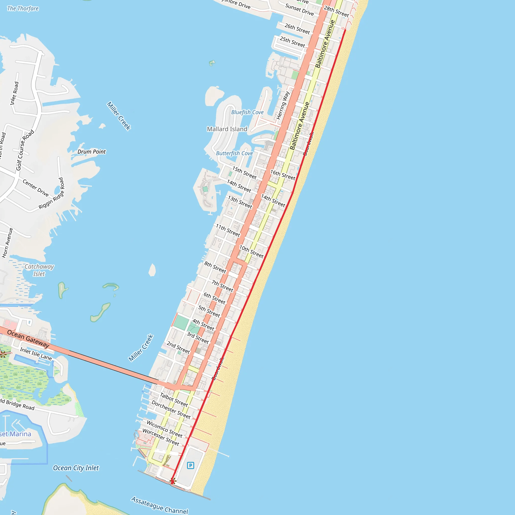 Boardwalk - Ocean City mobile static map