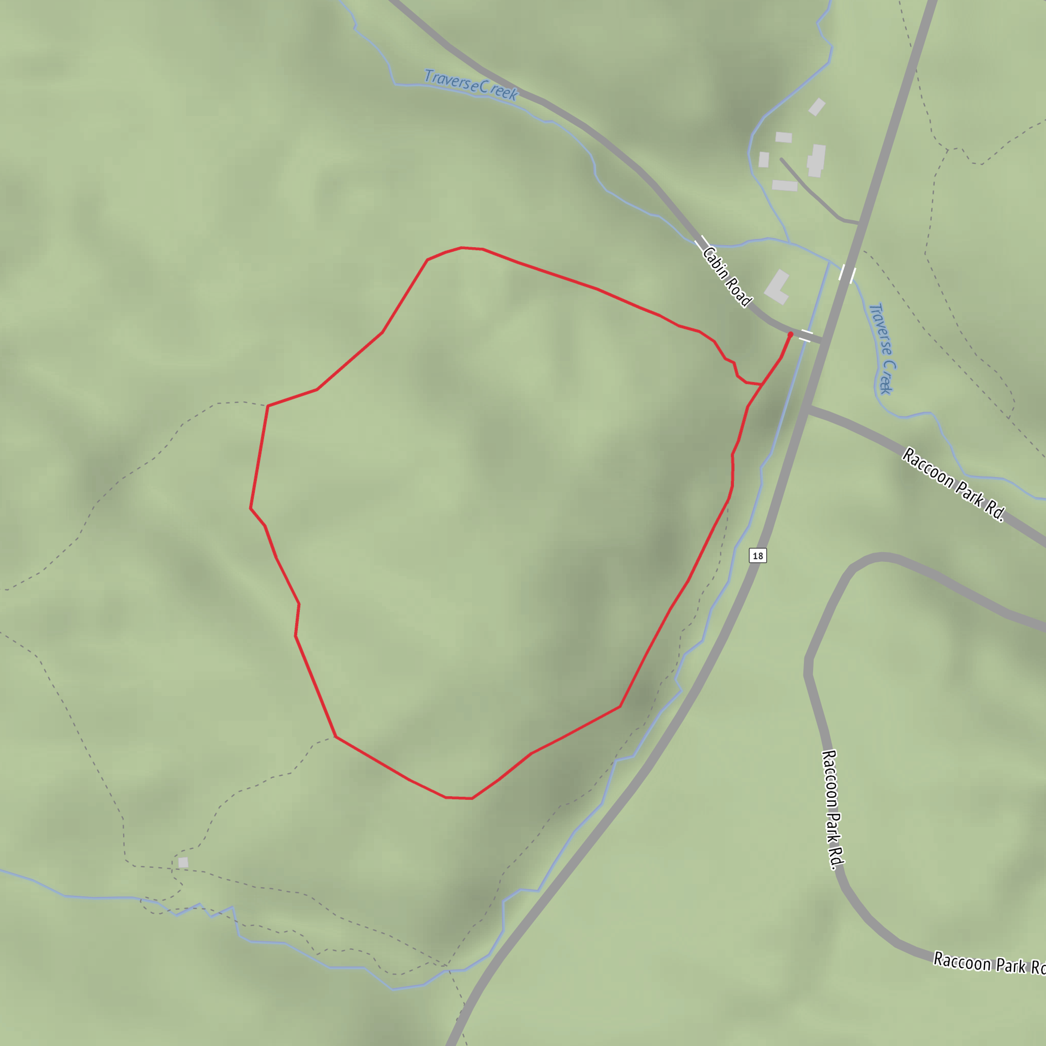 Upland Trail - Red mobile static map
