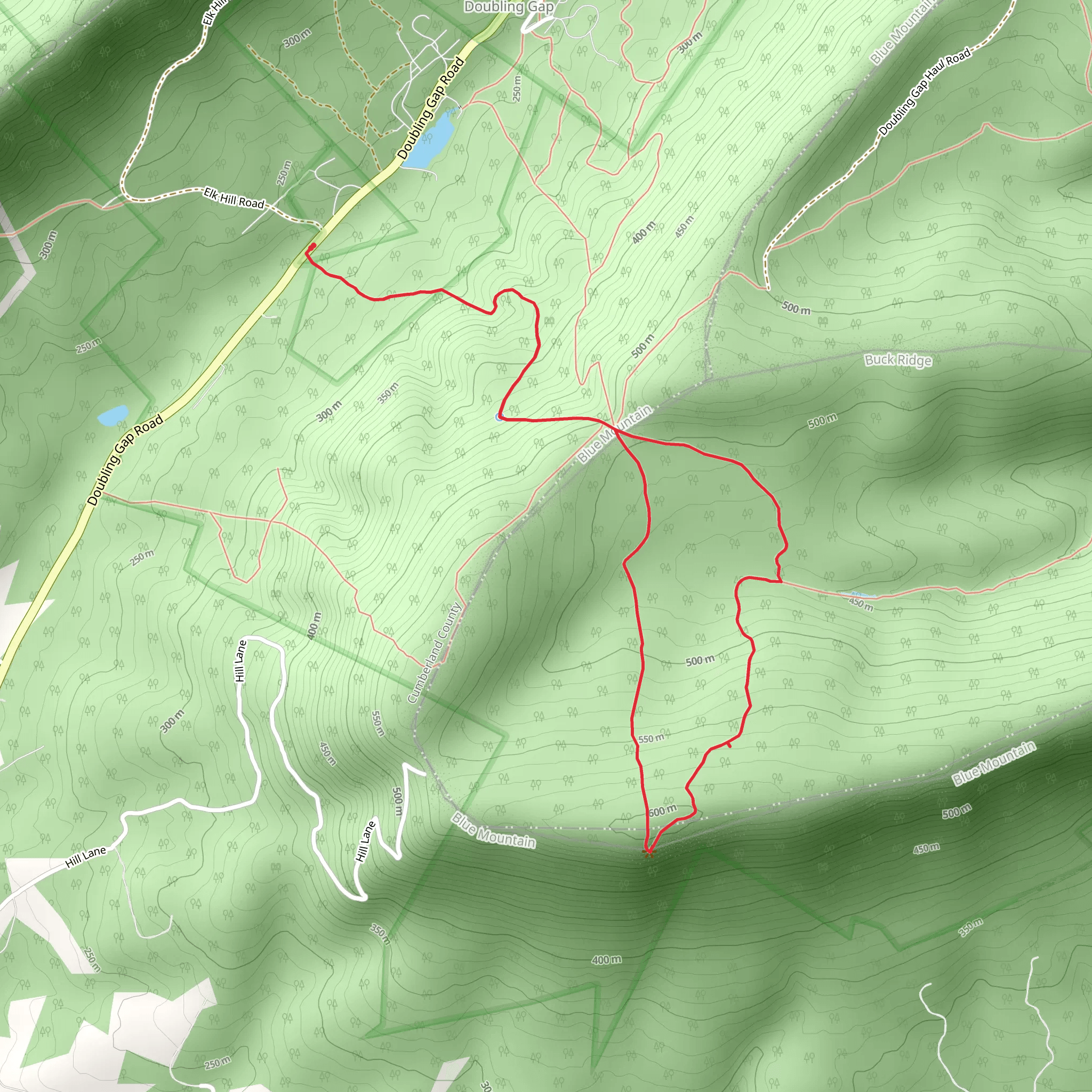Tuscarora and Lehman Loop Trail mobile static map