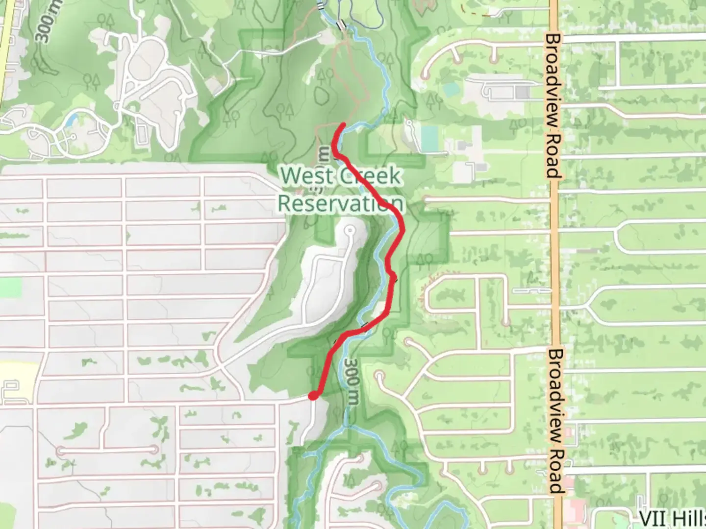 An image depicting the trail Skinner's Run Trail and its surrounding area.