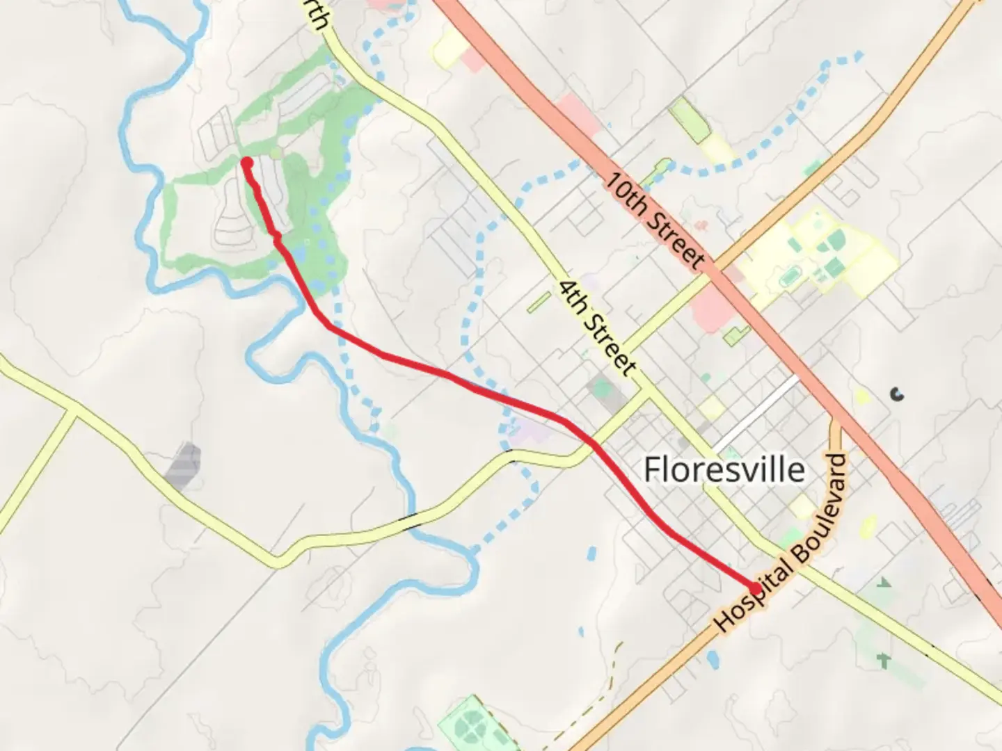 An image depicting the trail Hike to River Bend Golf Club and its surrounding area.