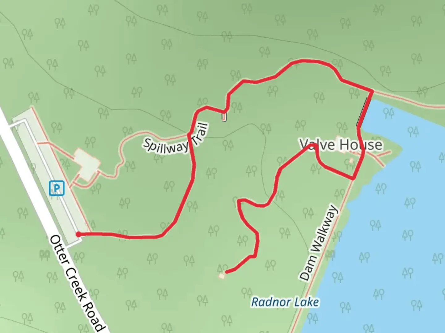 An image depicting the trail Valve House Trail and its surrounding area.