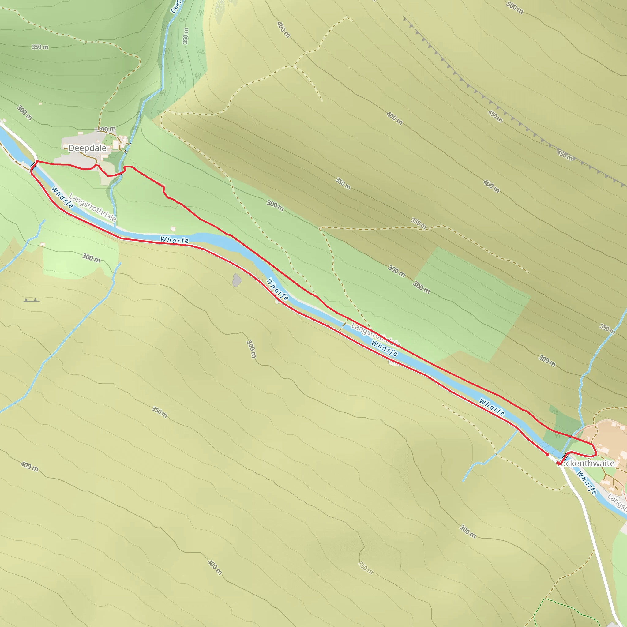 River Wharfe Loop - Yockenthwaite mobile static map