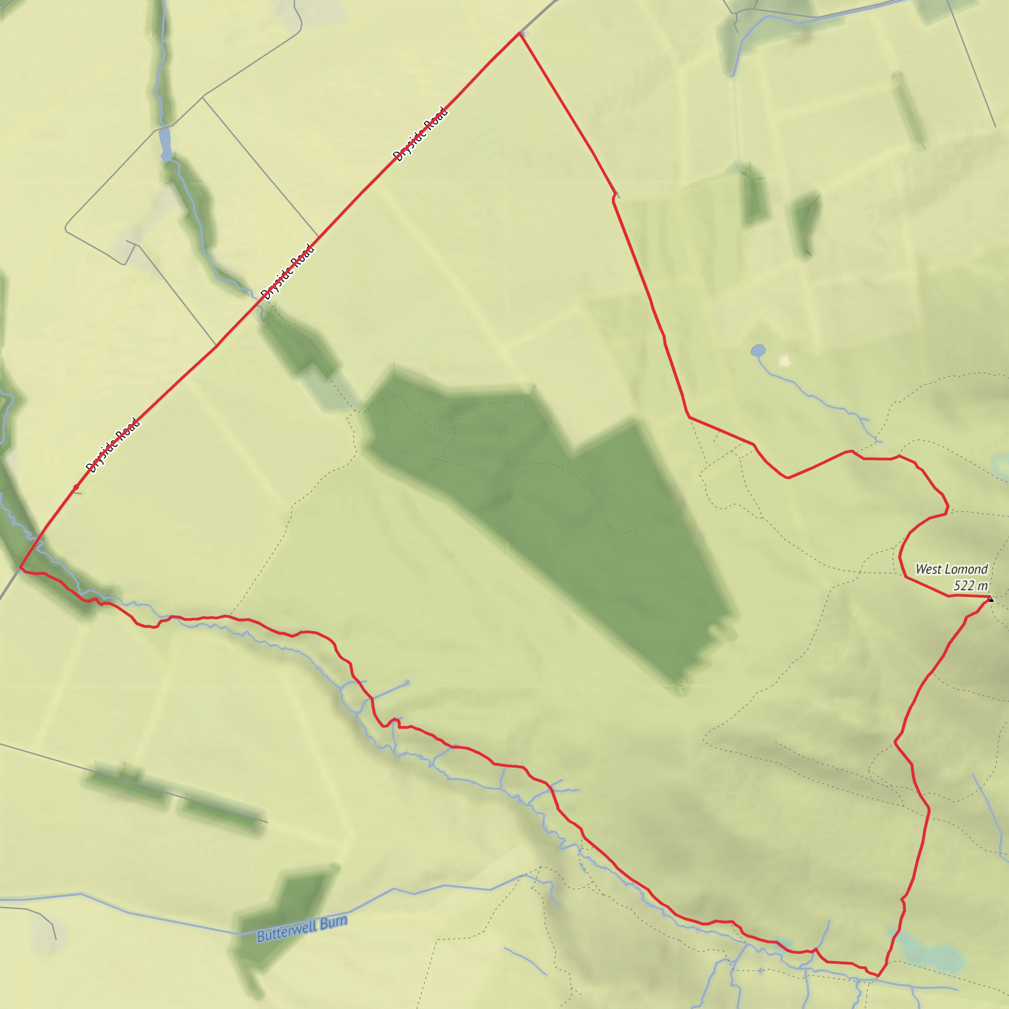 John Knox's Pulpit, West Lomond and Bunnet Stane Loop mobile static map