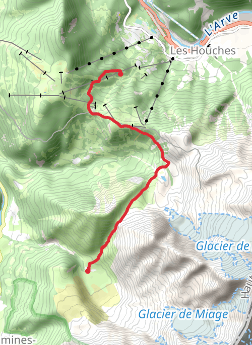 Day 1 Les Houches -> Ref Miage mobile static map