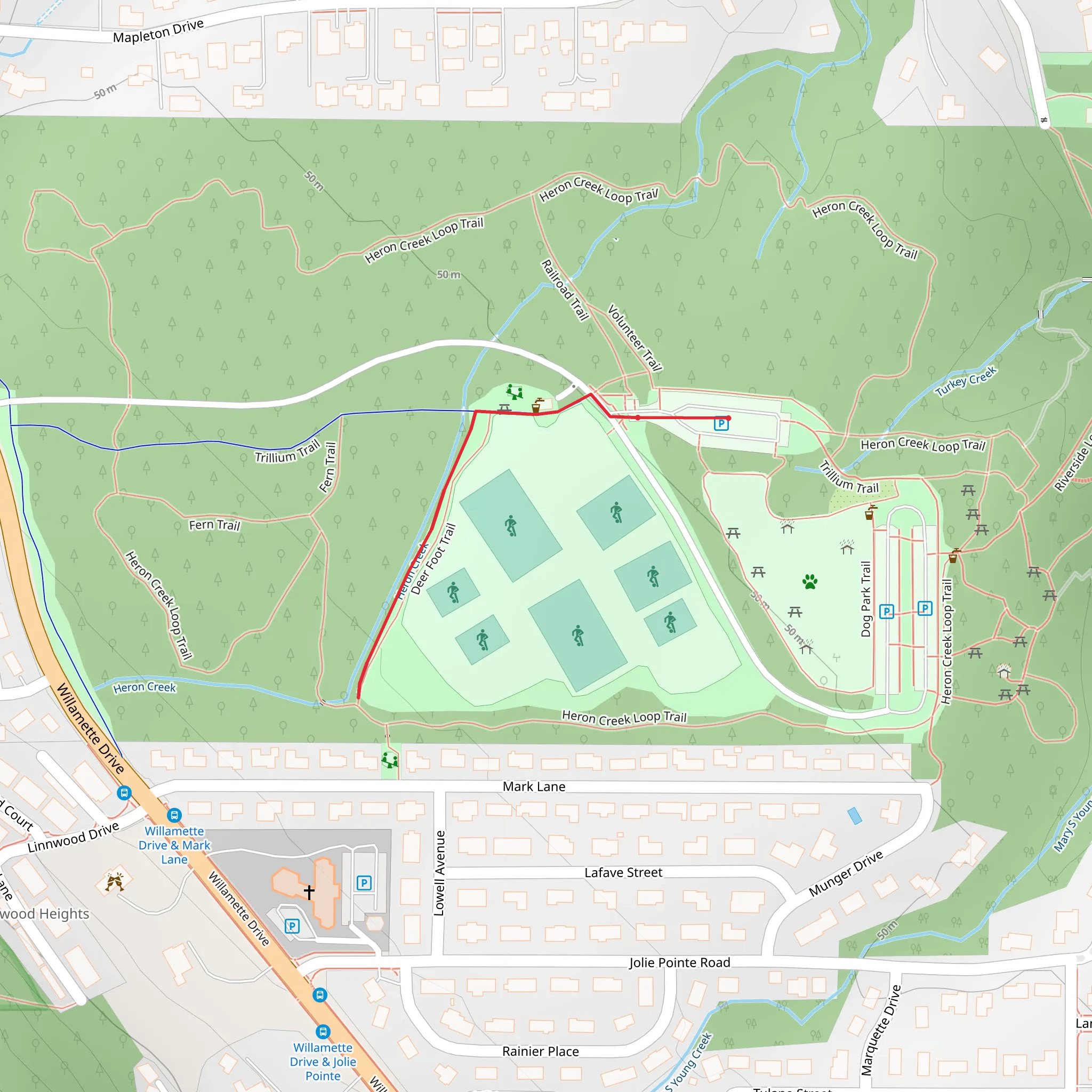 Deer Foot Trail mobile static map
